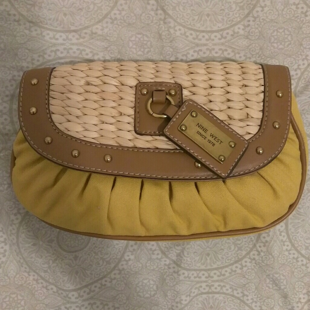 NWT Nine West Straw Crossbody Bag / Clutch